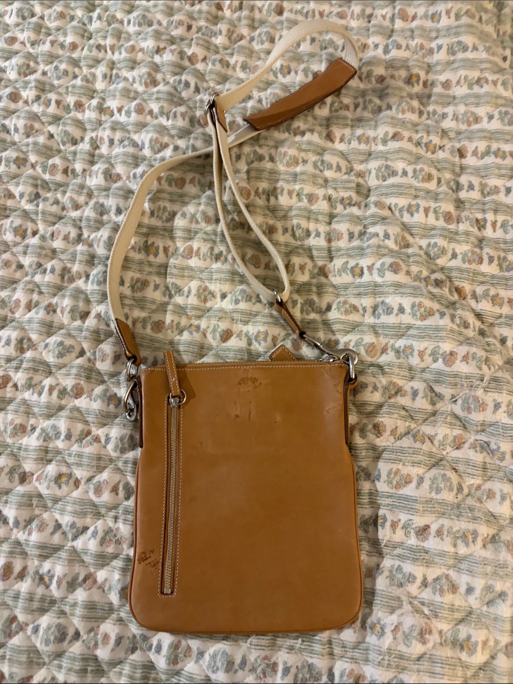Coach Tan Leather Crossbody with Buckle Front - Picture 2 of 3